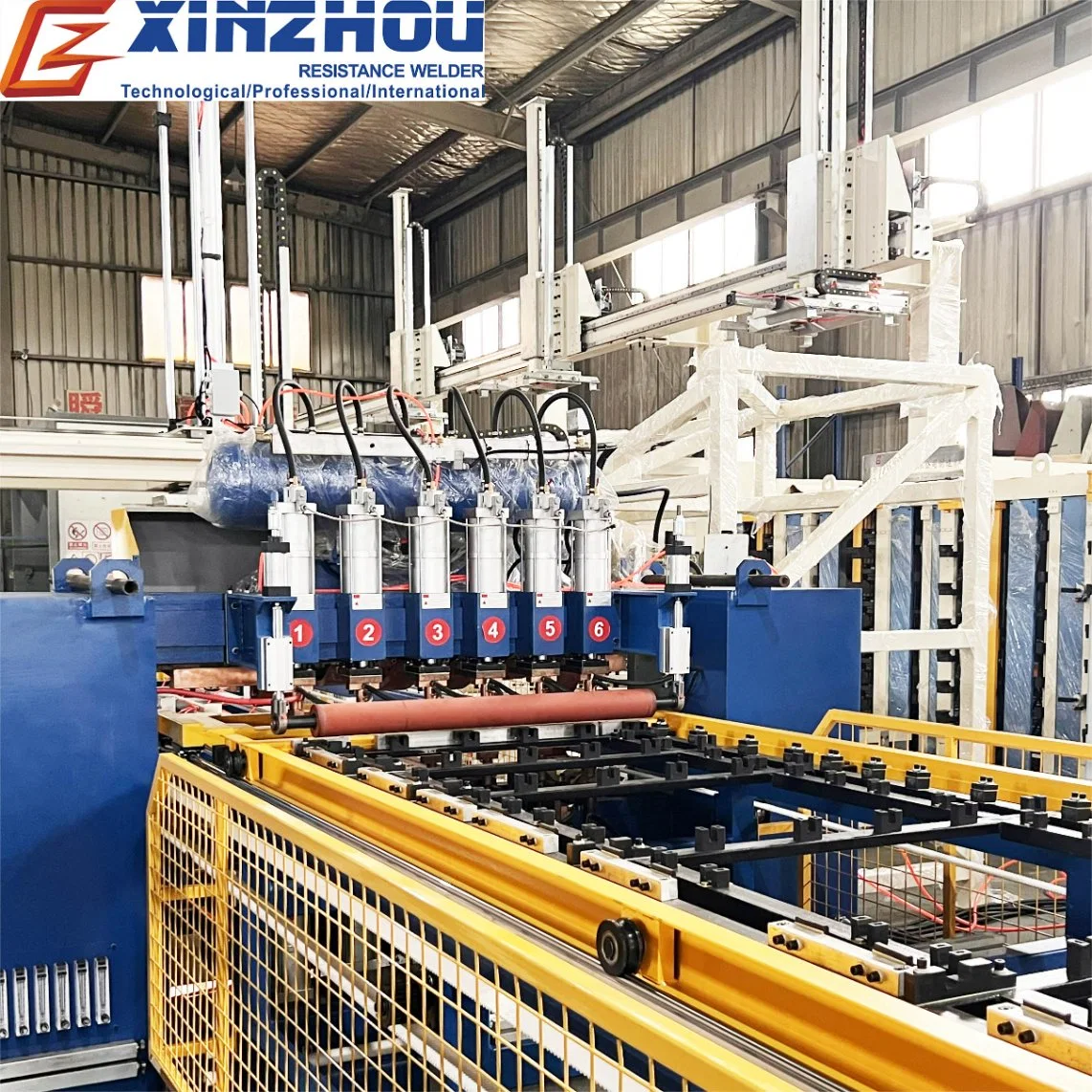 Xinzhou IBC línea de producción de jaula inferior soldadura de esquina de pallet IBC Máquina