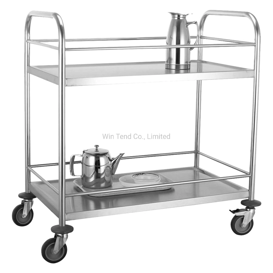 Service Using Beverage Hand Trolley Cart with TPR Wheels