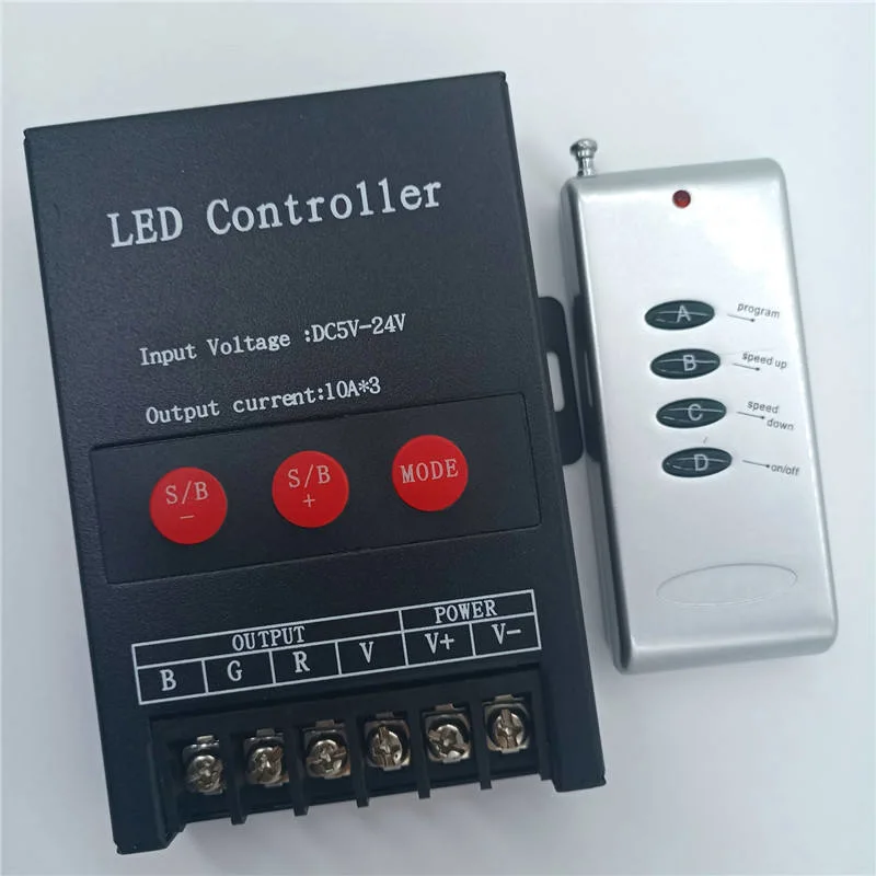 4 LLAVES RF CONTROLADOR LED RGB Control Remoto Control Remoto para DC5-24V TIRA DE LEDS RGB y módulos.