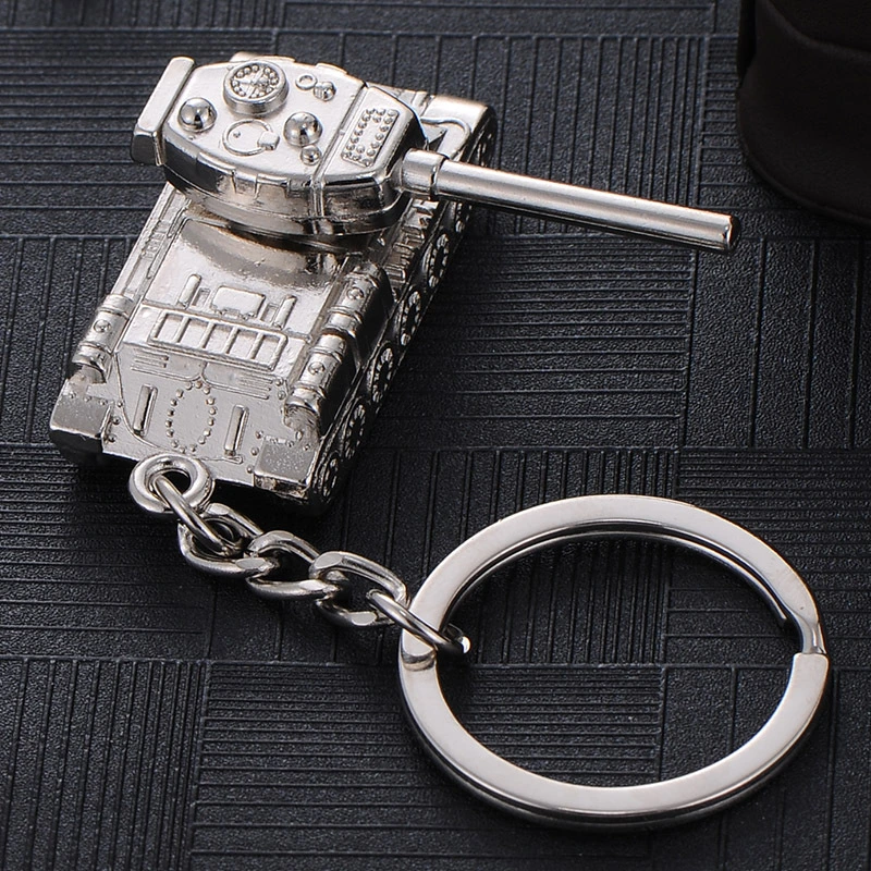 Hot Sell Keychains New Creative Men&prime; S Car Pendant Personality Model Waist Small Gift Clasp Tank World T34 Tank Key Chain Key Holder