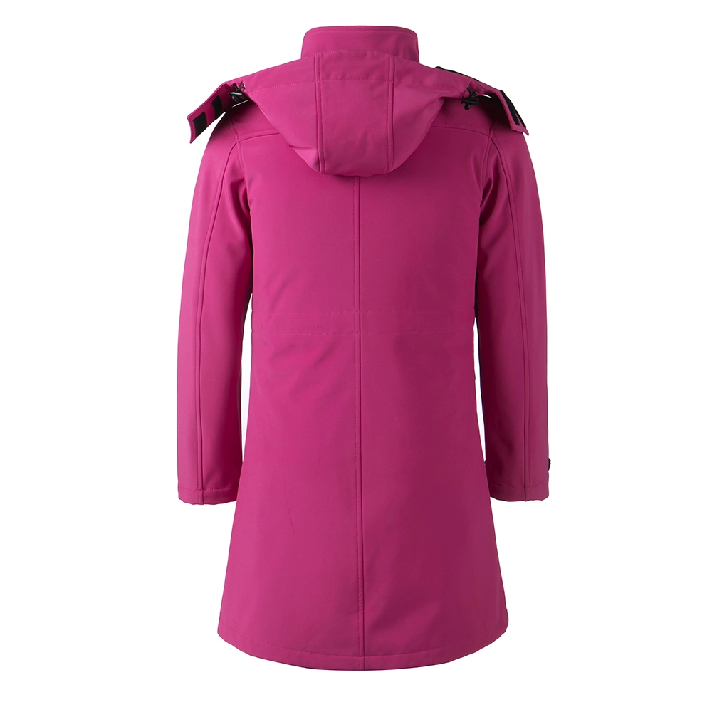 Women&prime; S Lightweight Waterproof Long Softshell Tactical Jacket Fleece Lined Windbreaker