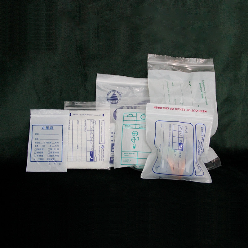 Einweg-Pillen Tasche Labor Krankenhaus Custom Medicine Verpackung LDPE Mini Apotheke Plastiktüten Pille Taschen LDPE Dichtung