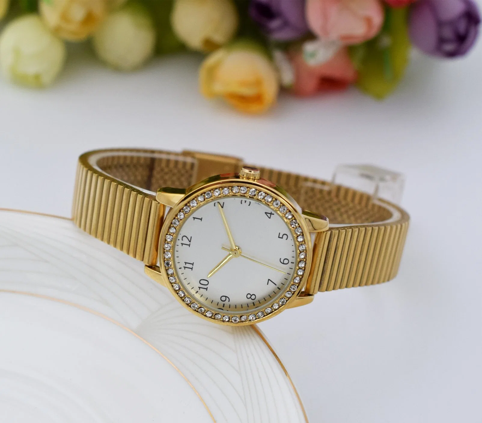 En acier inoxydable cadeau Watch Watch montre à quartz Fashion Watch Dame veille promotionnelle