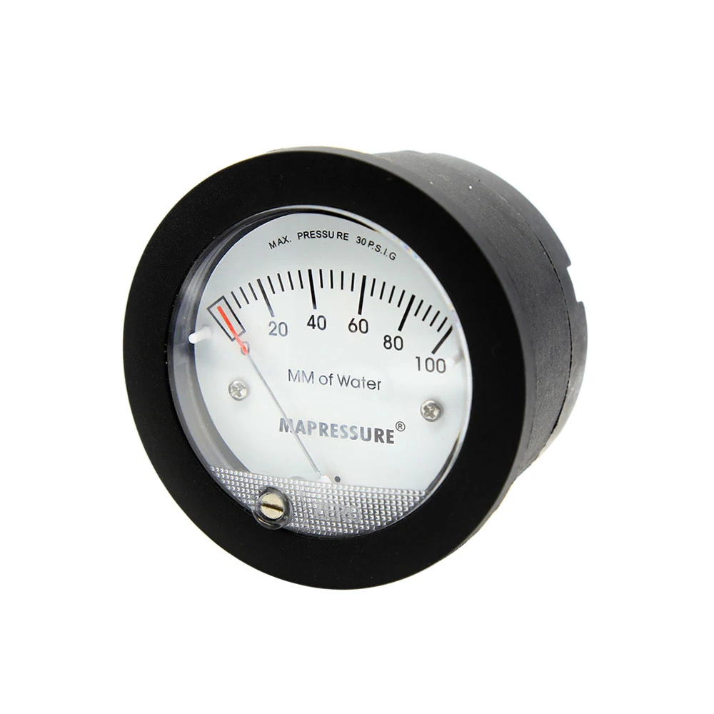 Lleno de líquido Dial de 100mm 304 acero inoxidable 316 Magnehelic Manómetro diferencial