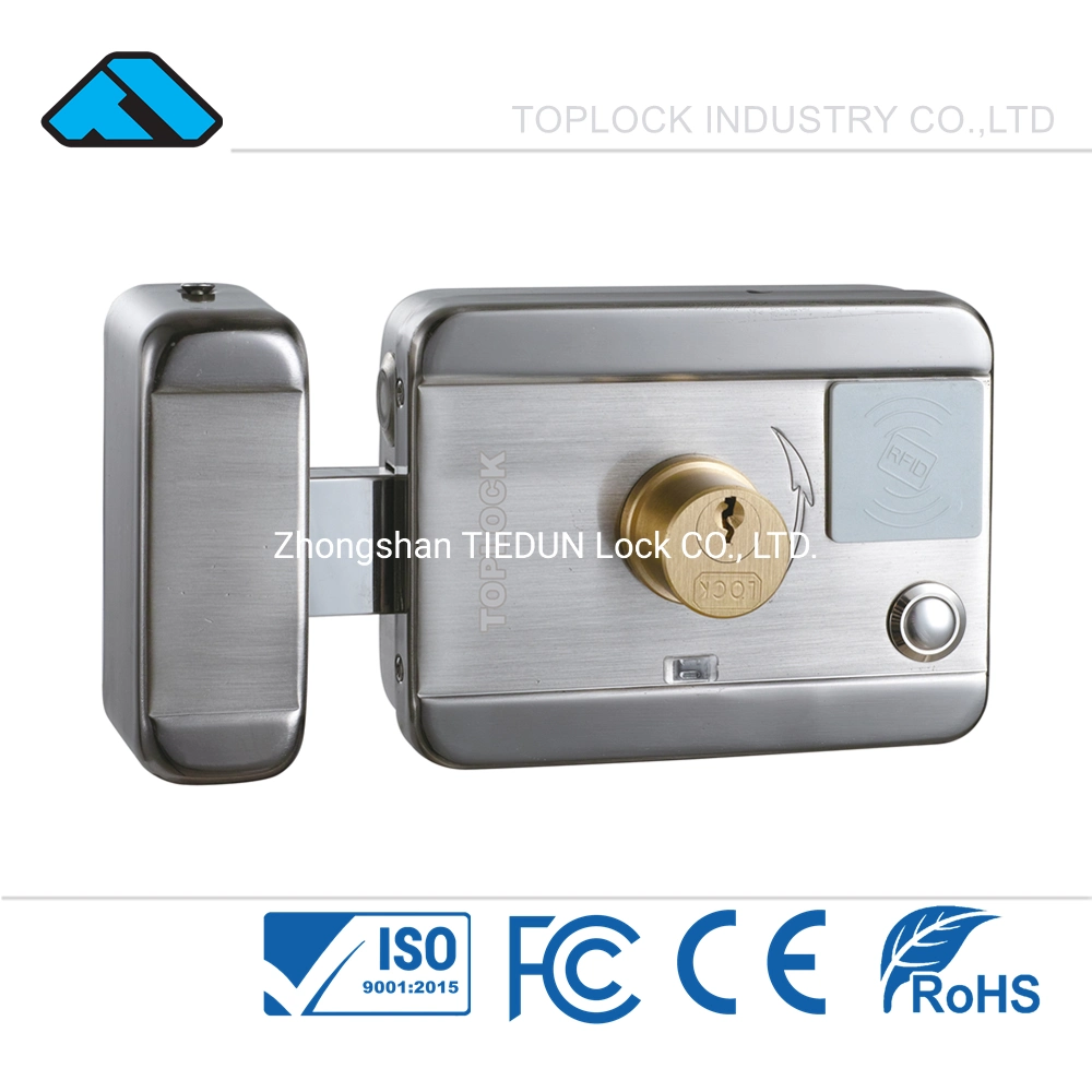 Security CCTV System Electronic Motorized Rim Lock with RFID Card