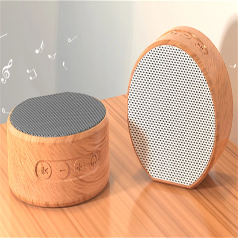 Mini-caisson de basses rétro en bois avec haut-parleur sans fil Bluetooth ® portable intégré Micro HD mains libres appel/message vocal/disque U/carte TF/USB auxiliaire rechargeable Haut-parleur