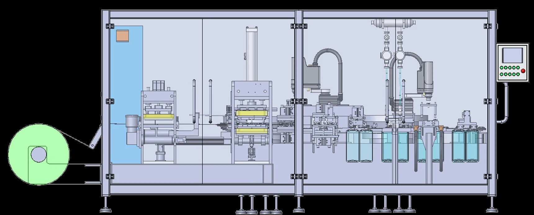 Non-PVC IV Infusion Bag Forming-Filling-Sealing Machine for Medical Use