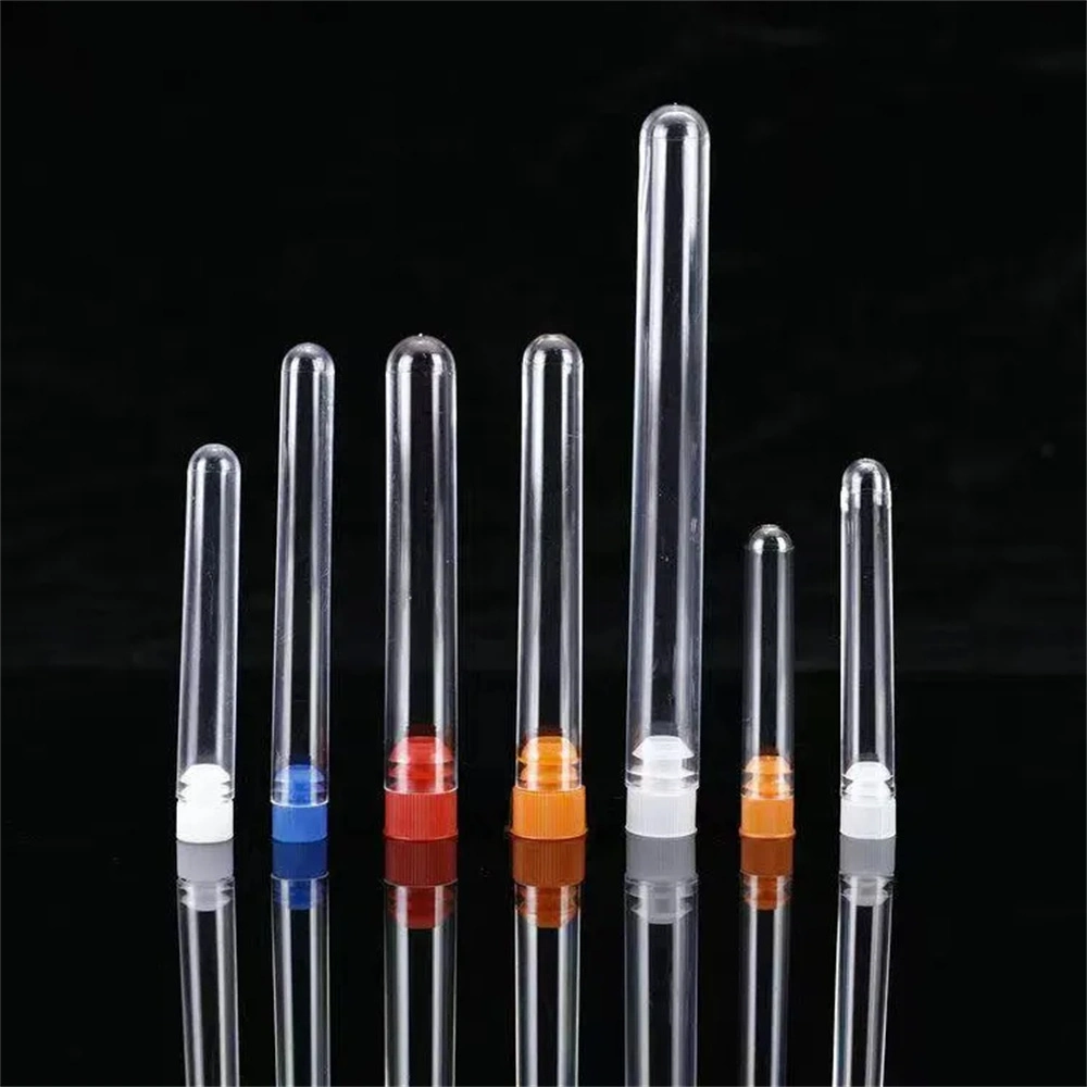 Custom Different Size Food Grade Clear Plastic Test Tube Craft with Cap