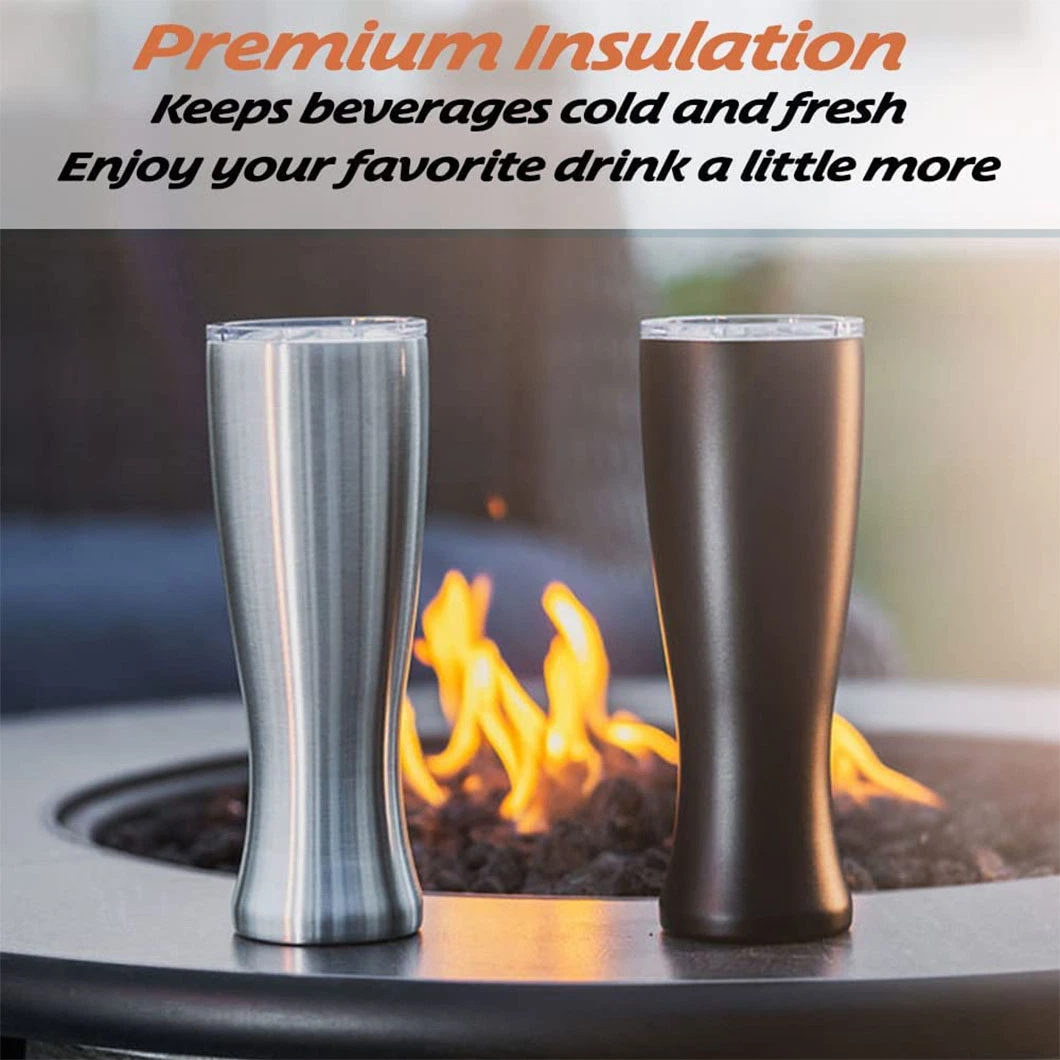 16oz 20oz 30oz Cold Retention Double Wall Construction Vacuum Insulated Stainless Steel Drinking Tumbler Pilsner Beer Glass