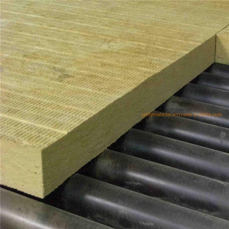 50mm 100mm 100 120kg/M3 140 160 Density Mineral Rock Wool Board Heat Thermal Insulation Material Rockwool with Aluminium Al Foil for Exterior Wall Construction