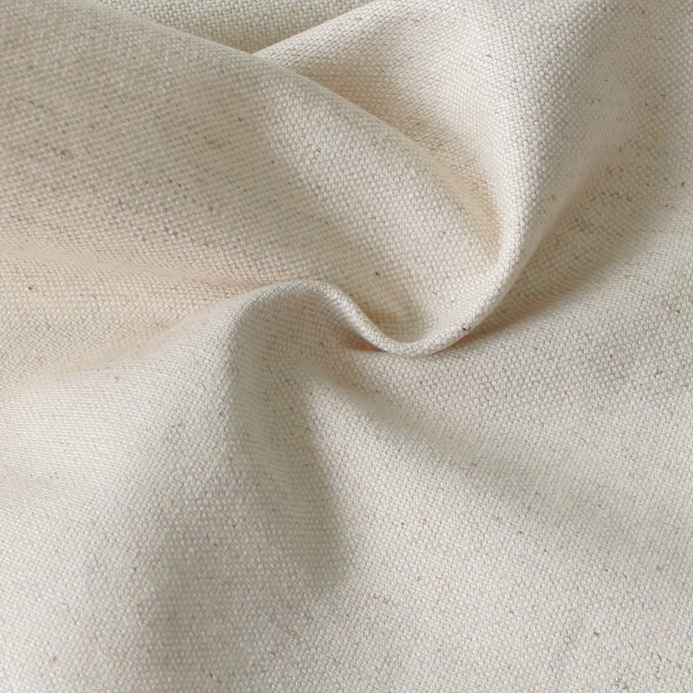 60 Inch Natural Color Linen Cotton Upholstery Woven Fabric for Printing