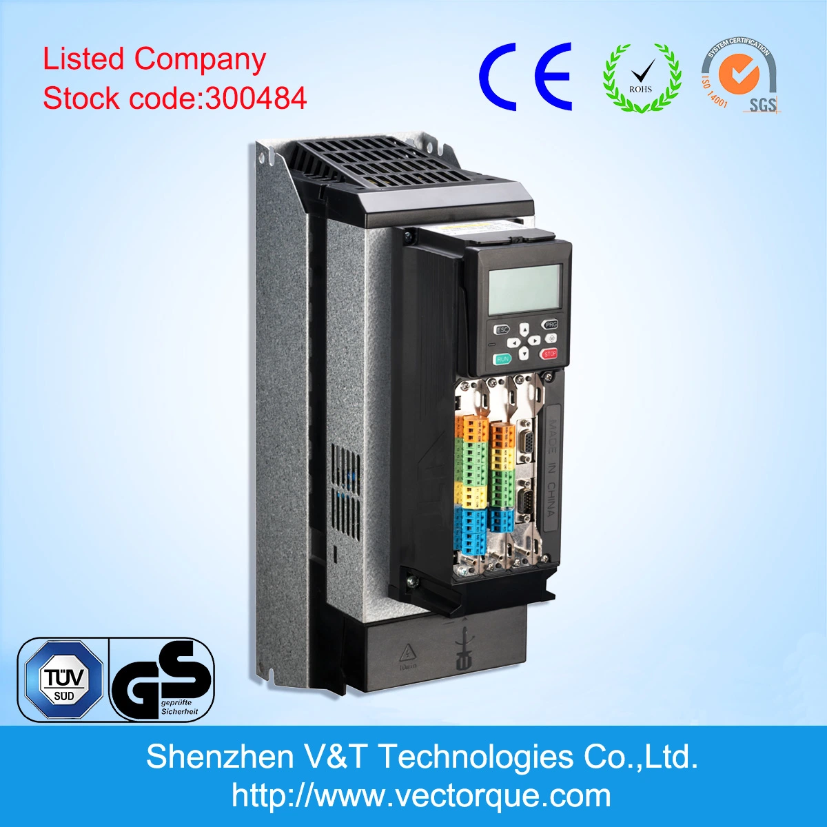 Vts300 15kw 220V 380V V/F El control de par vectorial con realimentación del encoder AC Drive