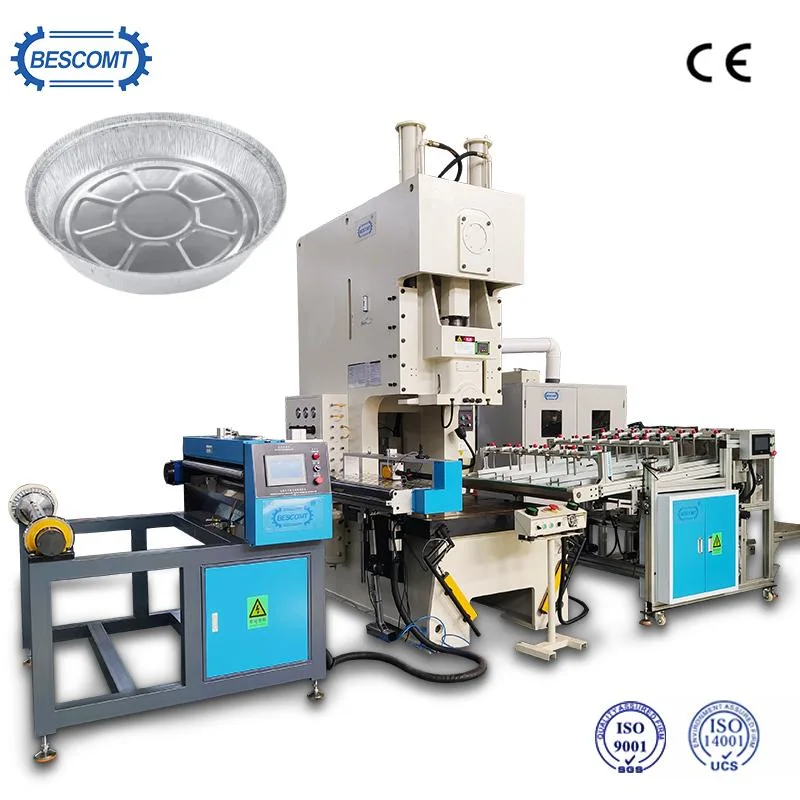 Auto Take out Disposable Lunch Box Aluminum Foil Boxes Food Container Make Processing Stamping Machine Production Line Making Machine with CE