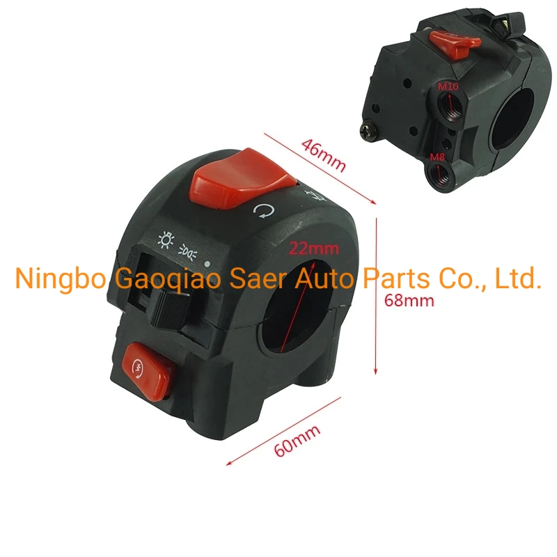 Motorcycle Handlebar Control Switch Horn Turn Signal Headlight Electric Start Switch Button for Cg125 En125 Hj150 Scooter