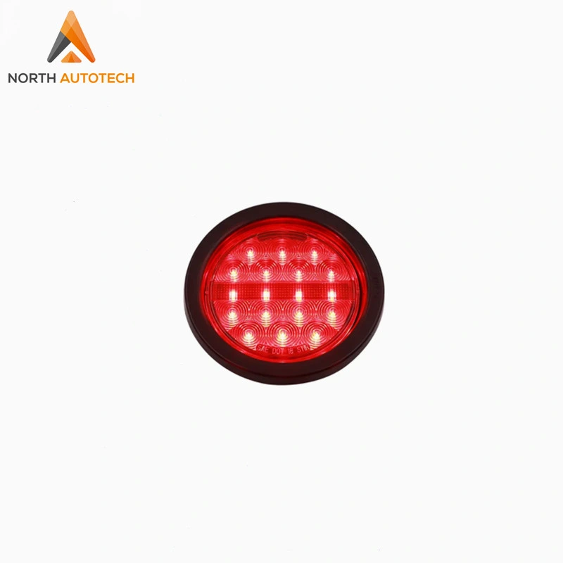 4 Inch 12V 24V Round Truck Trailer LED Stop Brake Turn Tail Light Red Amber White Color Tail Lamp