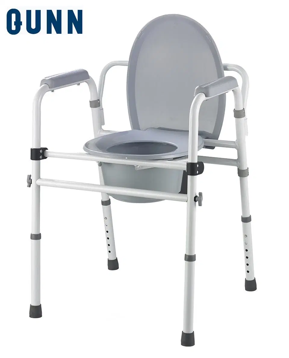 طي Portable قابل للضبط إلى جانب كرسي Commode