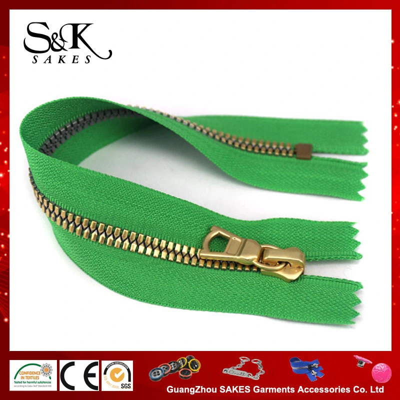 New Products Recycled Design 5# Metal Zipper for Cloth and Bag