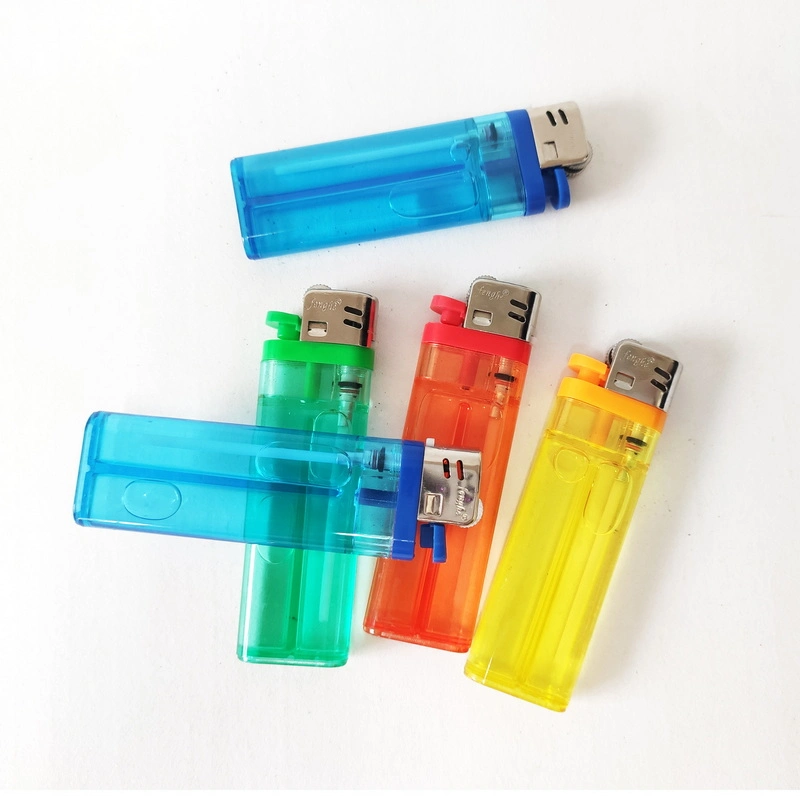 Customized Butane Lighter Model Fh-209 Flat Flint Plastic Pocket Lighter