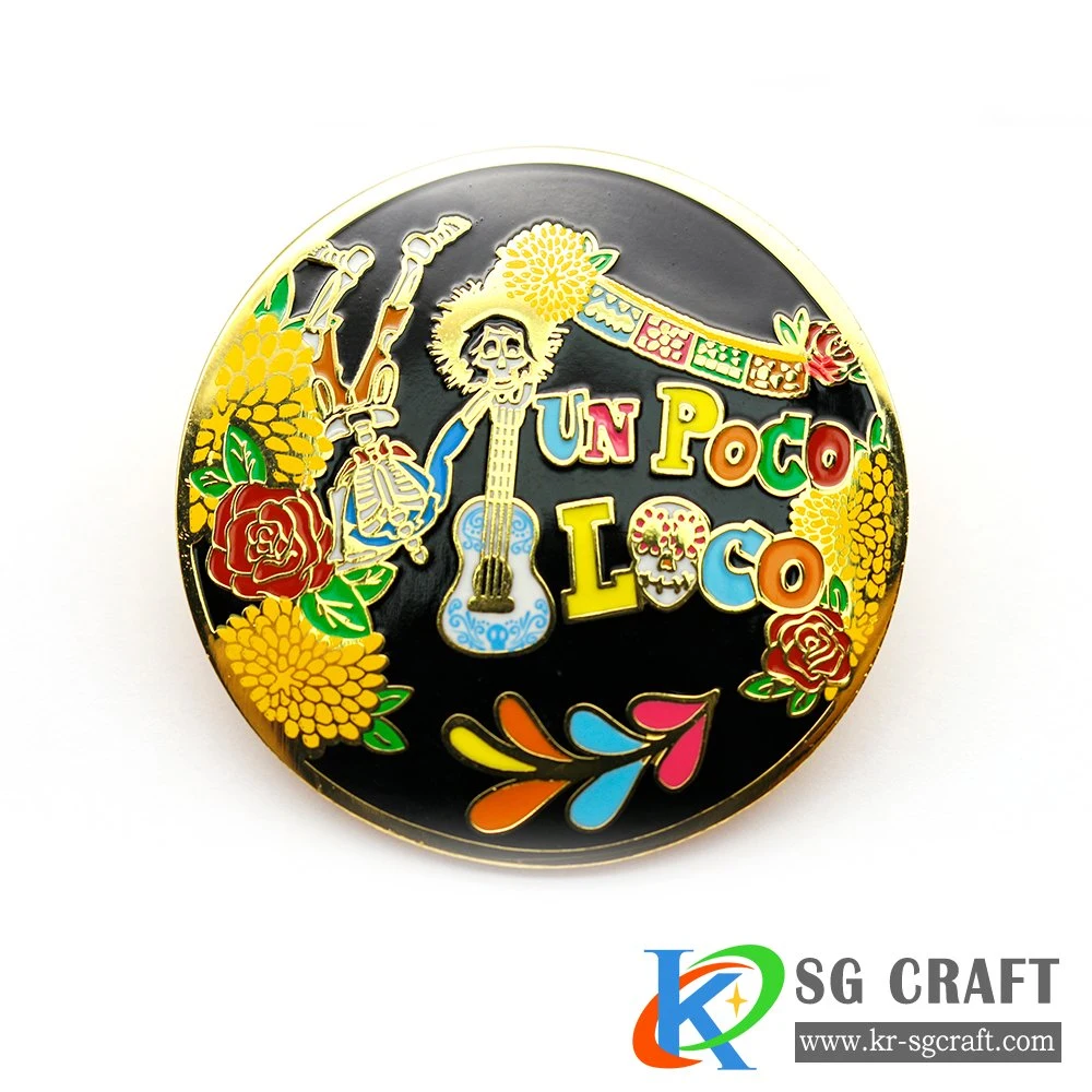 Cartoon Lapel Pin with Glitter Soft/Hard Enamel Pin Badge Custom Logo with Your Own Designs