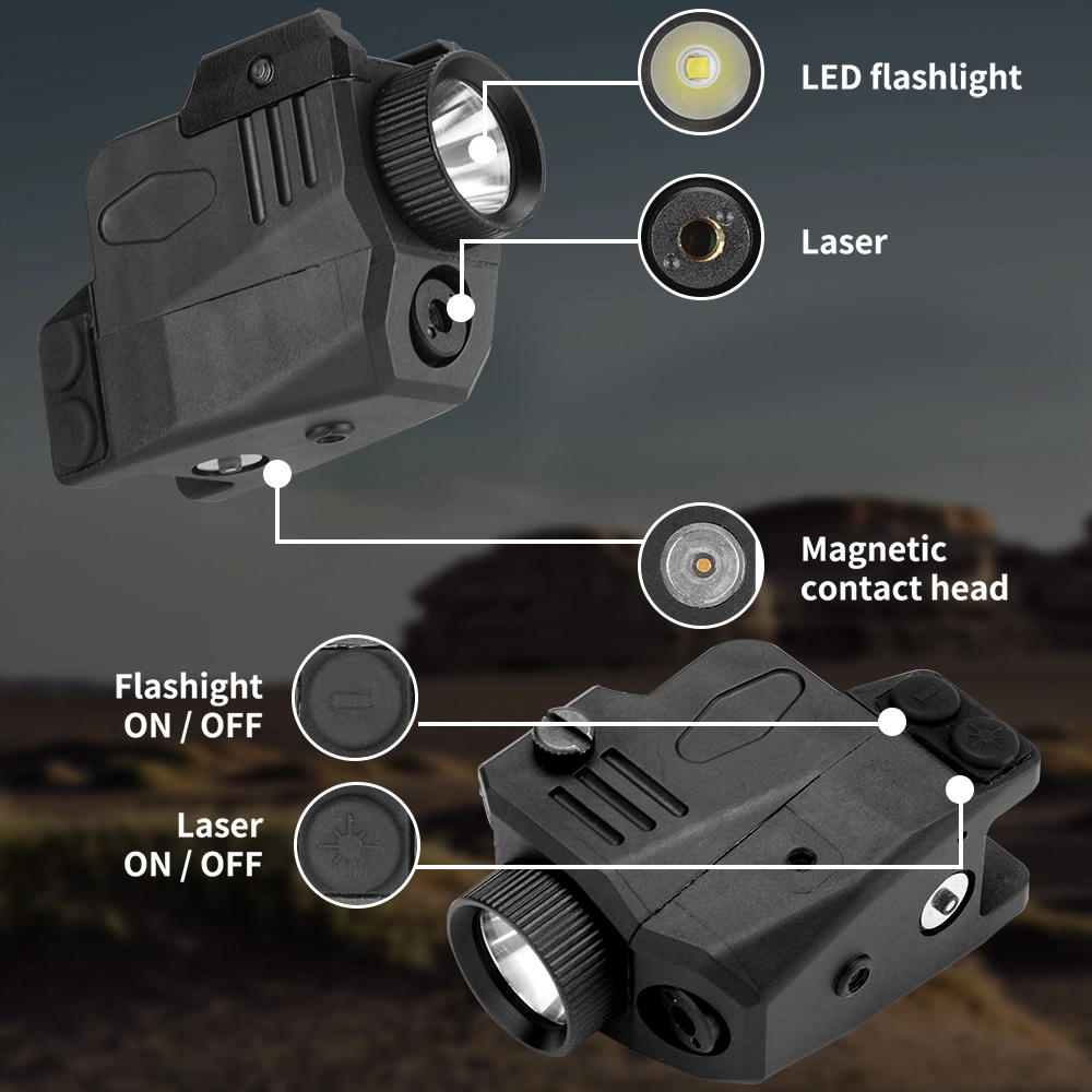 Red DOT Laser Sight Tactical LED Taschenlampe 2 In1 Waffe Taschenlampe Scope Combo Jagd Zubehör