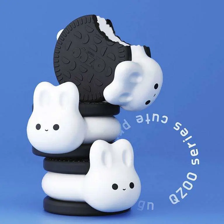 Mignon lapin contrôle de robinet doux silicone mignon biscuit cookie lapin Veilleuse