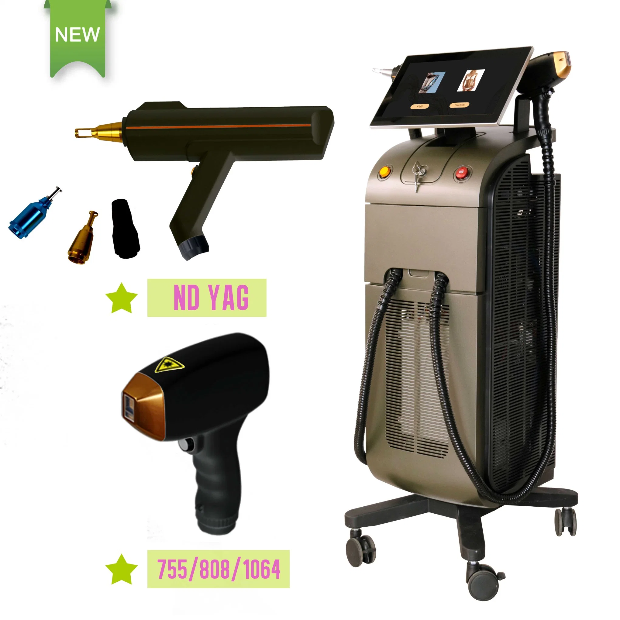 2023 New IPL +Elight+RF+ND YAG Laser Diode Laser Hair Removal and Tattoo Removal Beauty Machine