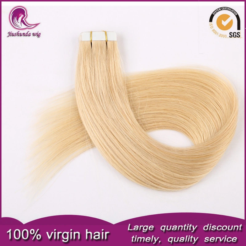 Blond Color PU Tape Virgin Hair Extension 100% Human Hair