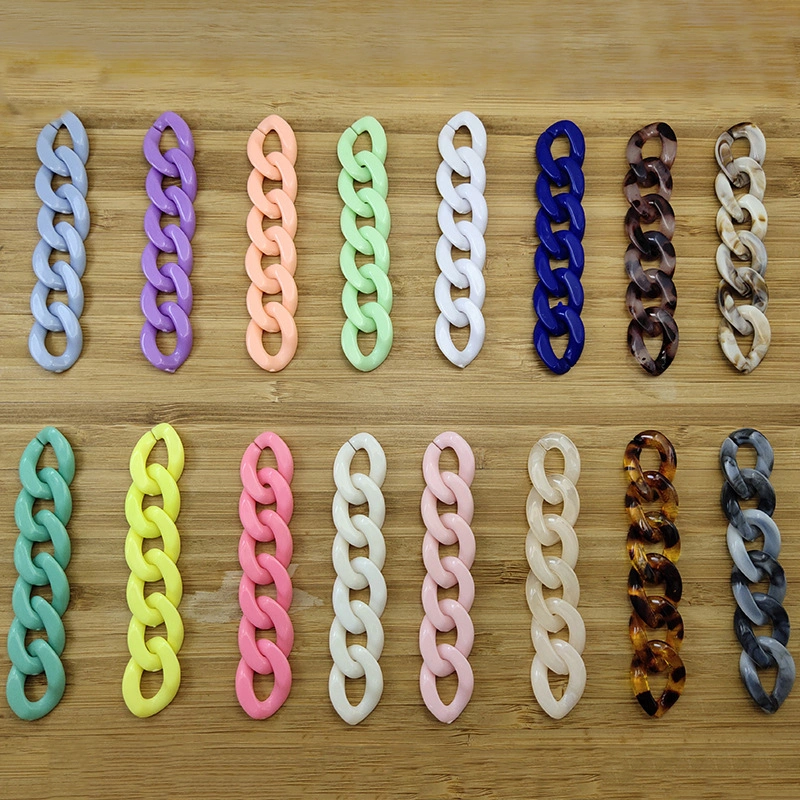 High quality/High cost performance  Matte Colorful Face Masking Acrylic Plastic Link Masking Chain Strap for Women Handbag Bags Accessories