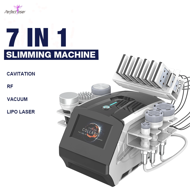 CE/FDA/RoHS Skin Tightening RF Lipo Laser Vacuum Cavitation Slimming Machine