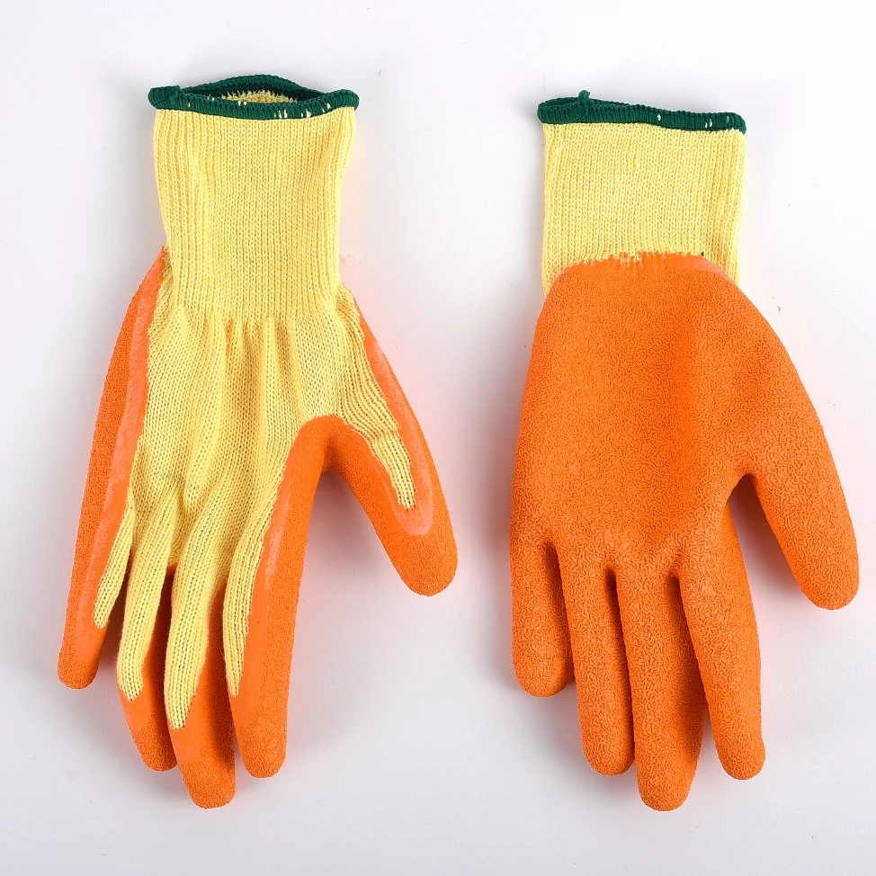 Latex Wrinkled Coated Safety Work Gloves for Gardening Household