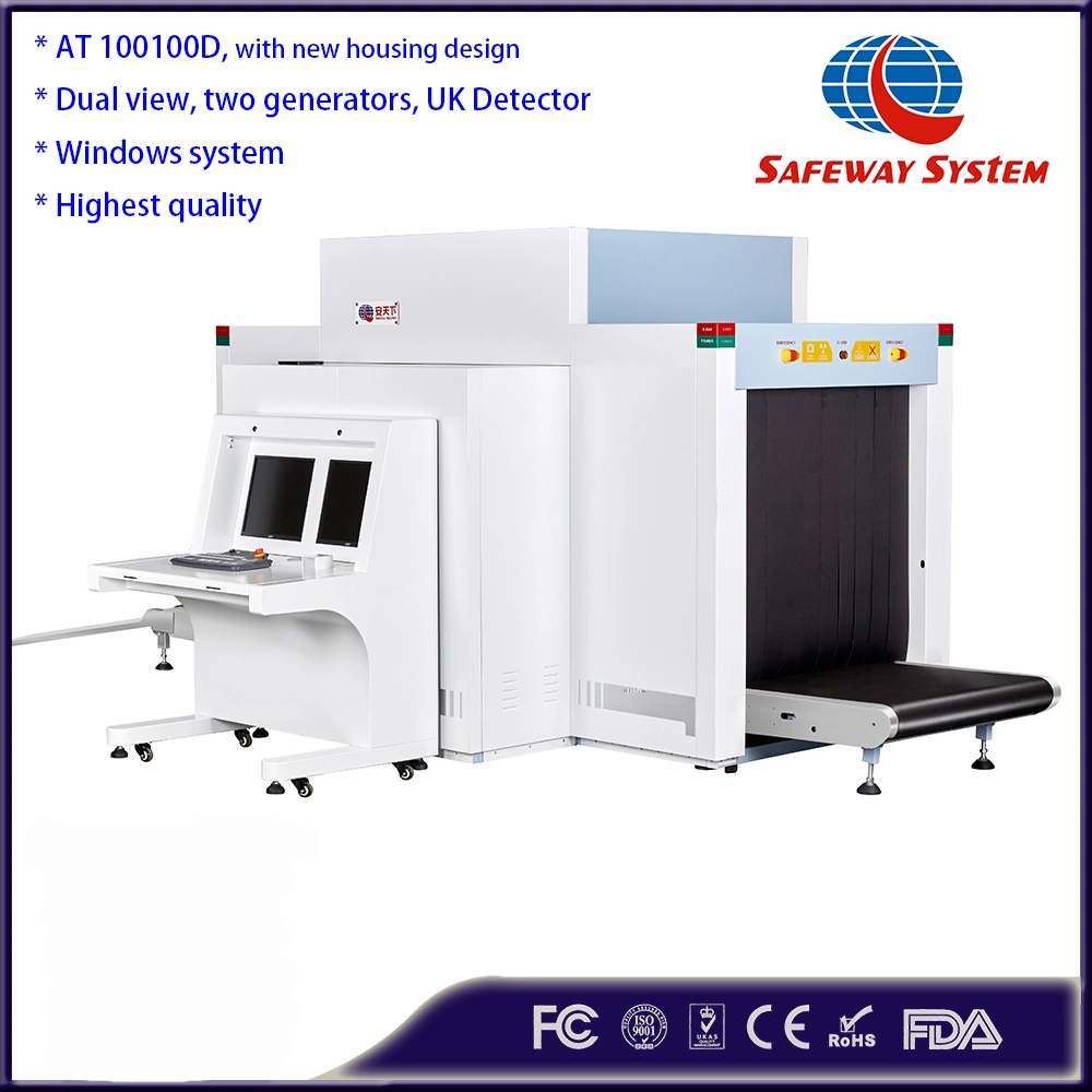 100100d Dual View Airport X-ray Baggage Scanner Factory Prices for Security Screening Scanning Inspection for Explosive Detection