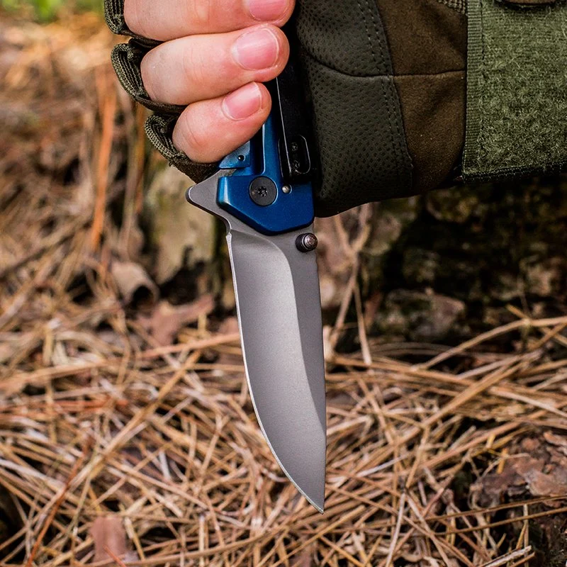 New Arrival 3Cr13 Blade Folding Knife Outdoor Camping Survival Tool with Aluminum and Steel Handle