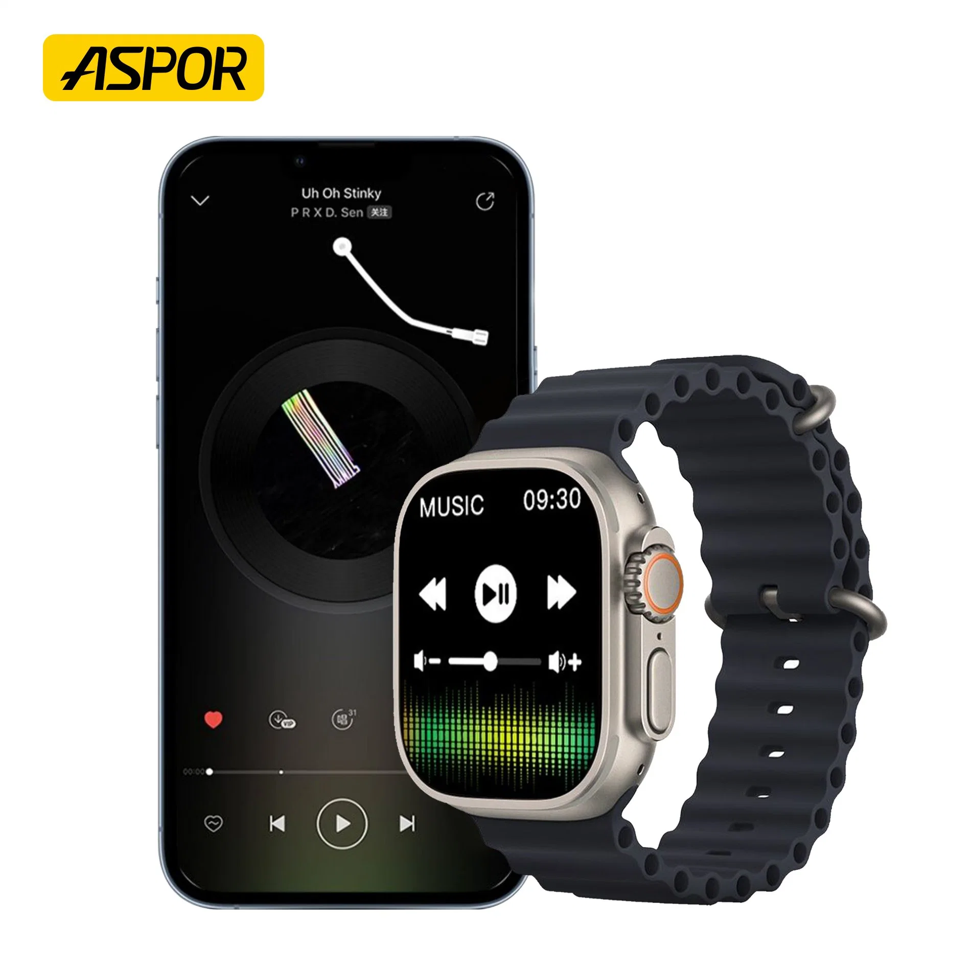 Aspor بالجملة Ys8 SmartWatch IP67 معدل ضغط الدم المقاوم للماء مراقبة الساعة الرقمية Montre المقاومة للماء Reloj باستخدام وظيفة NFC