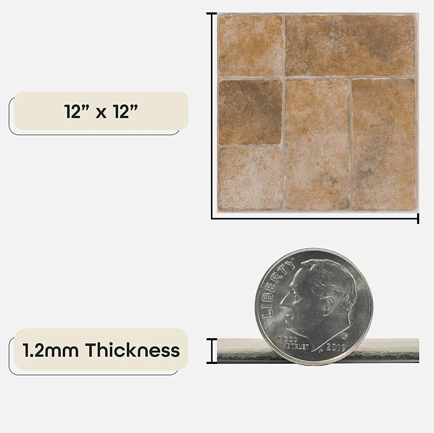 Quartose Granite Pattern Self Adhesive Floor Tiles