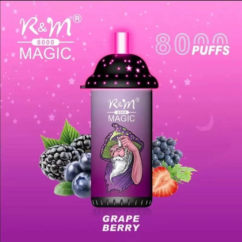 Fazem fé populares e descartáveis de cigarros R &amp; M Magic Puff 8000, uma variedade de sabores mais