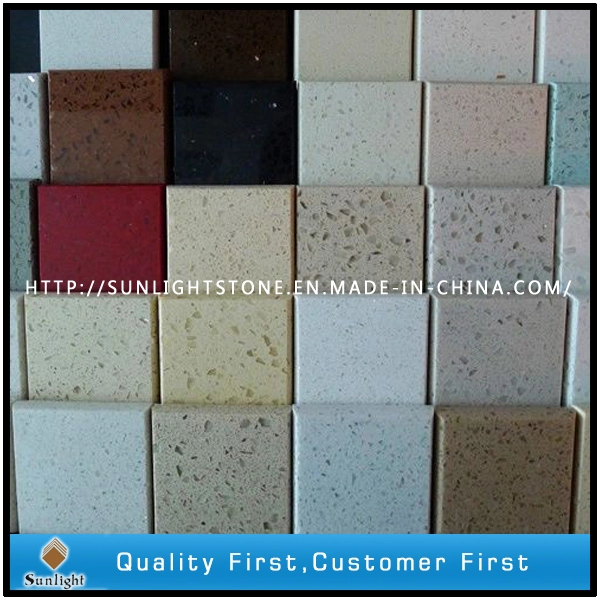 Pure Green Color Artificial Quartz Stone for Countertops