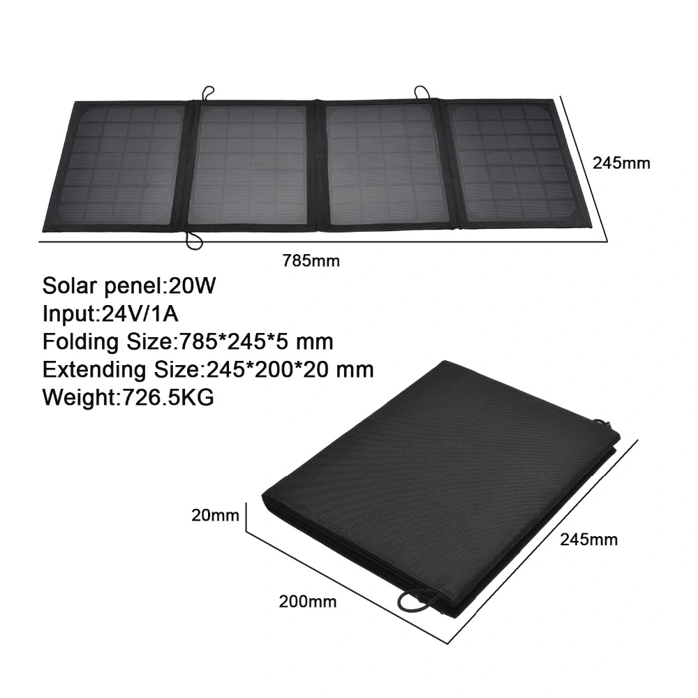 20W Foldable Solar Panel USB DC Portable Mobile Phone Car Battery Folding Sew Solar Charger