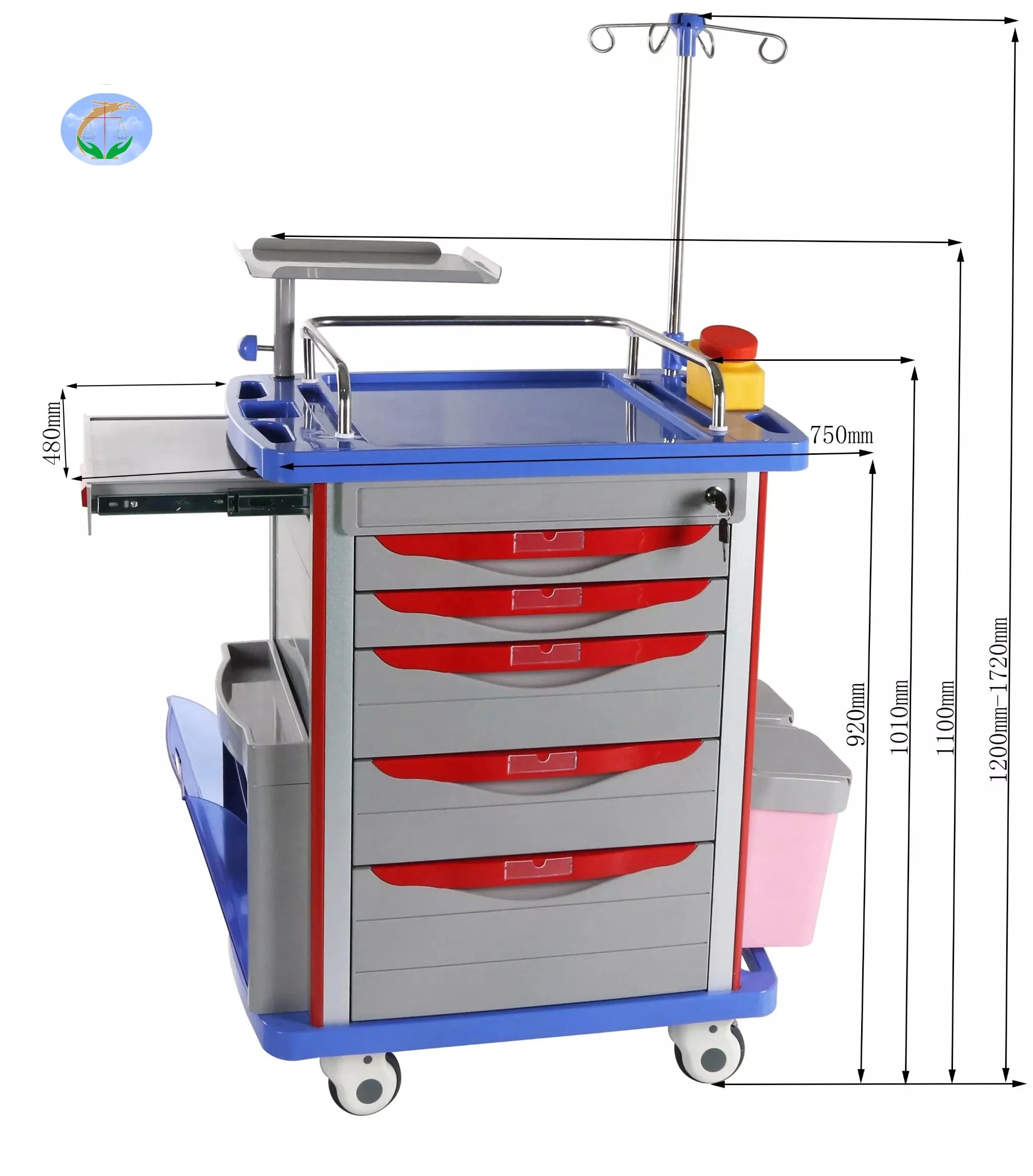 Kunststoffmöbel Medical Trolley Wagen für Krankenhaus Großhandel/Lieferant Krankenhaus Trolley