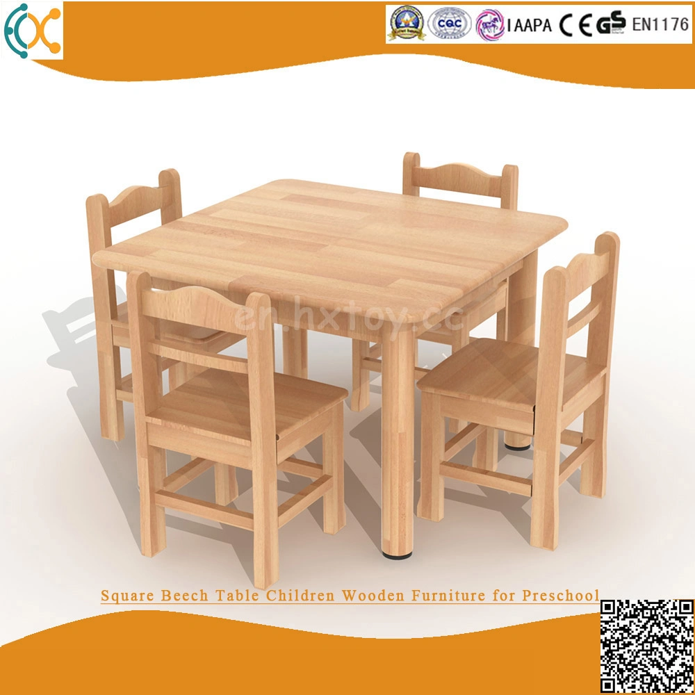 Preschool Rectangle Table Solid Beech Furniture for Children