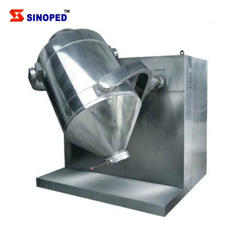 No Dead Ends Three Dimensional Lab Mixer for Chemical Powder Mixing