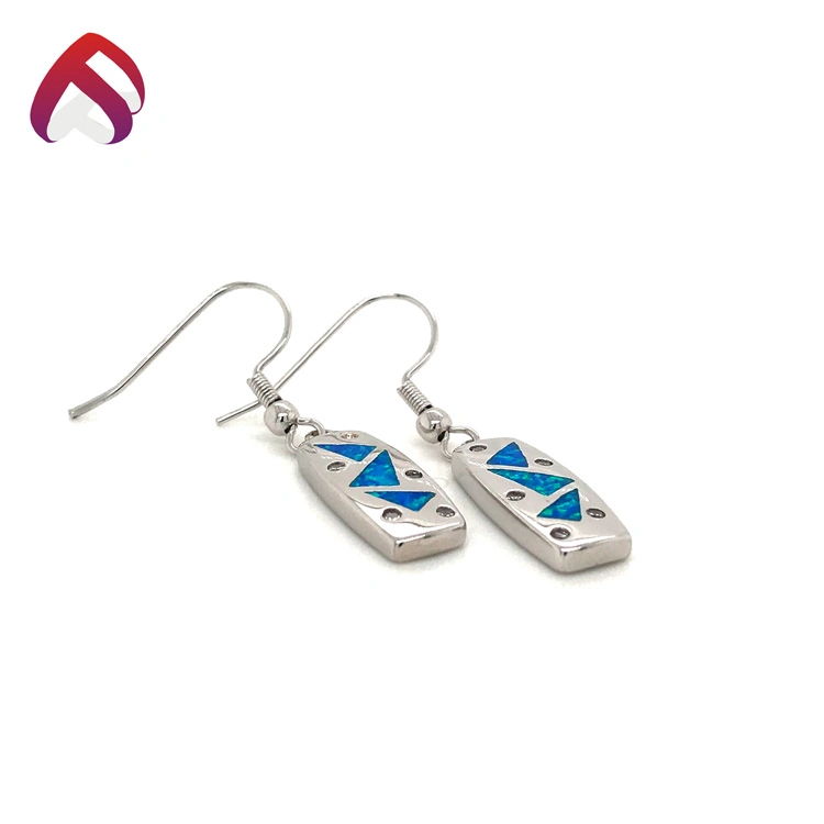 Fashionable Style Charm Earring with Fancy Opal Stones Earring 925 Sterling Silver Opal Jewelry