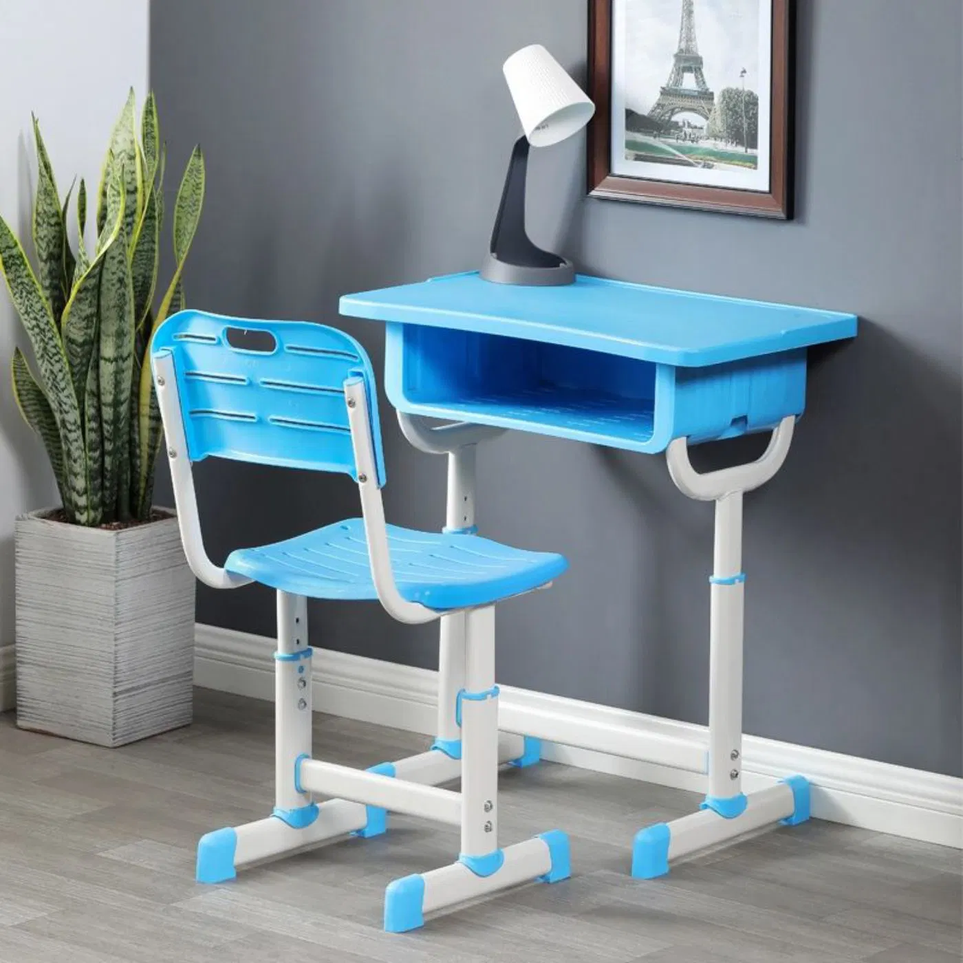 School Student Single Study Desk Chair Sets