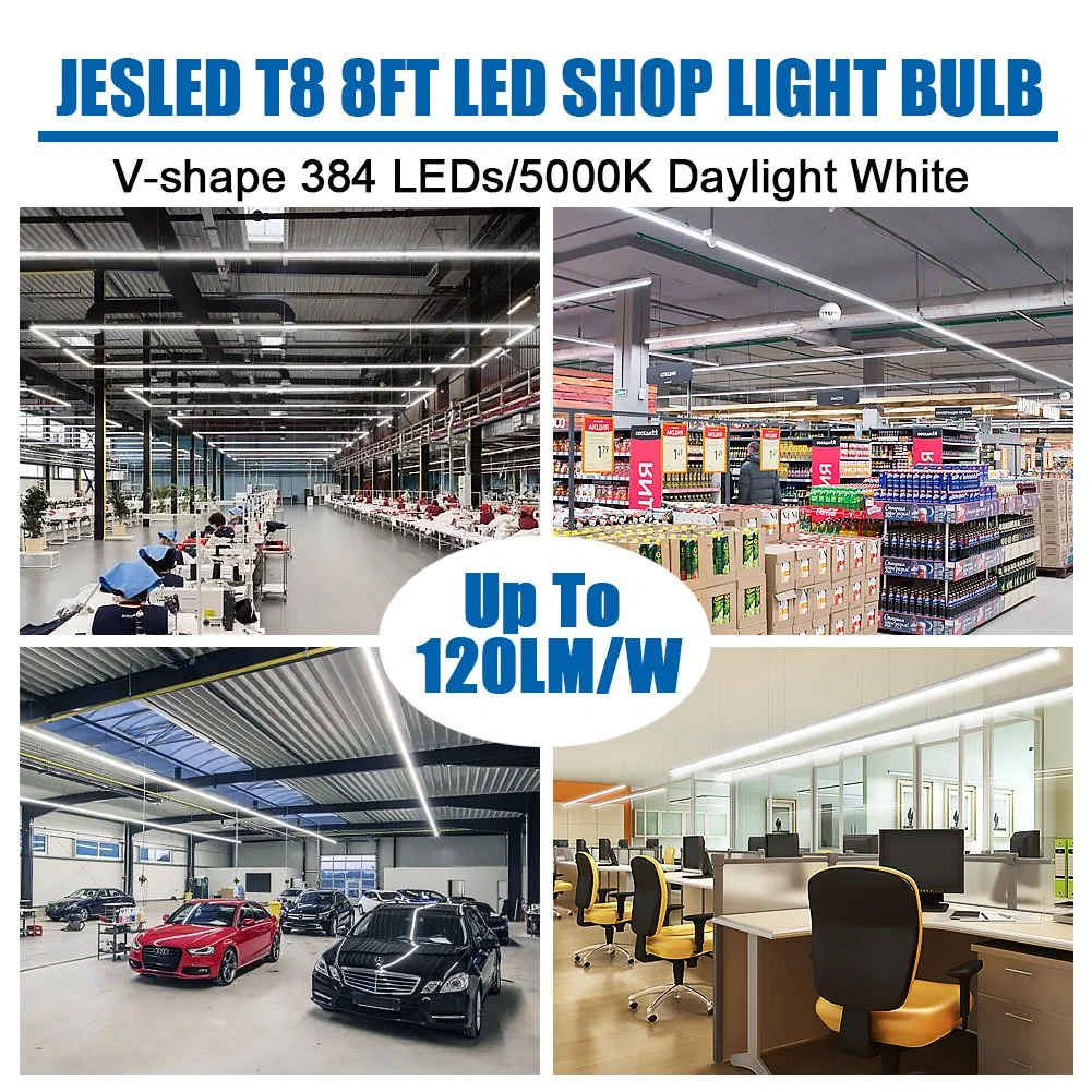 Jesled 36W 50W 72W 2400mm 240cm 2,4m 8ft, einpolig LED-Röhrenleuchte mit ETL-Zulassung für Fa8 R17D G13 Sockel