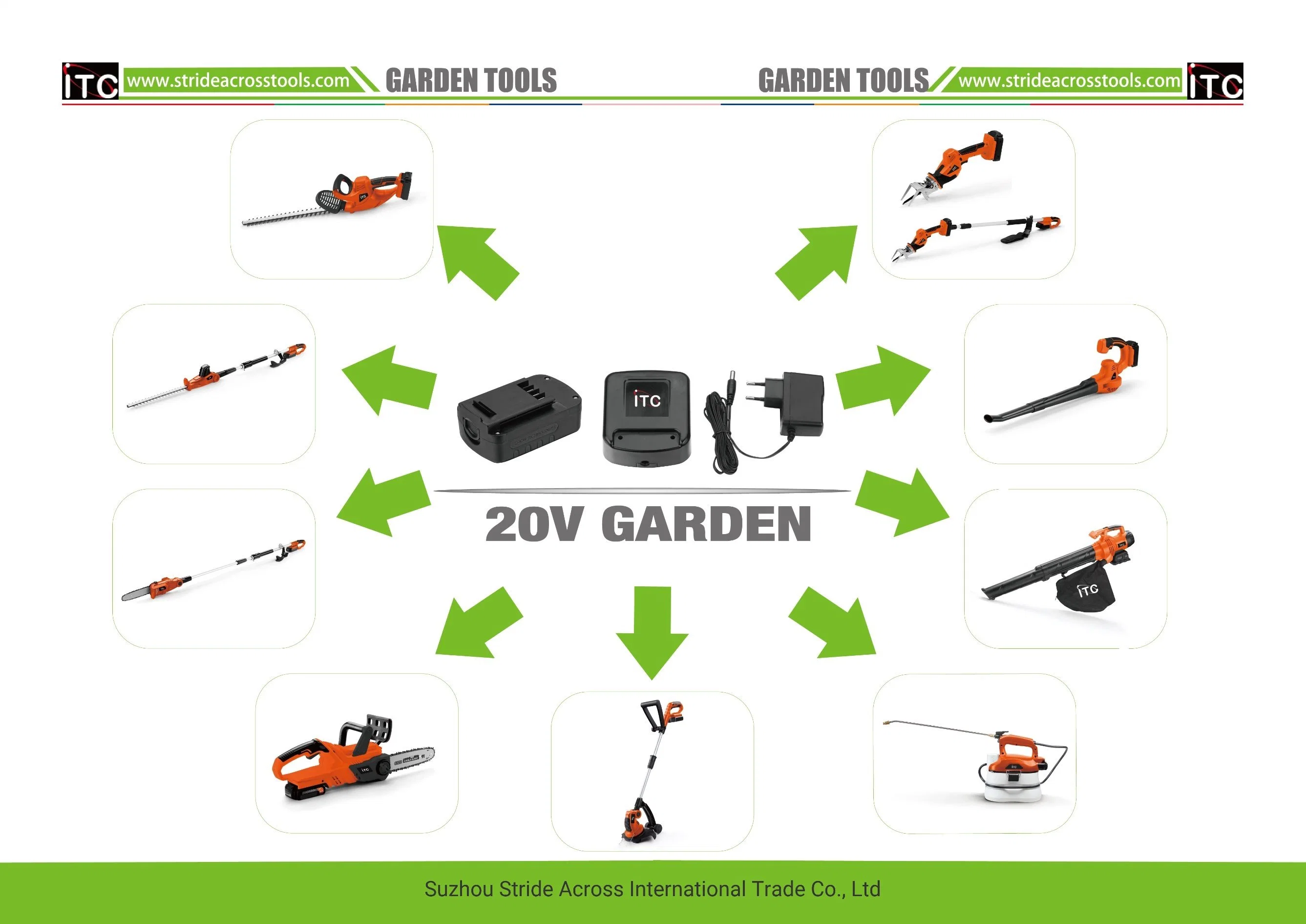 20V Powerful Lithium Battery Cordless Telescopic Hedge Trimmer