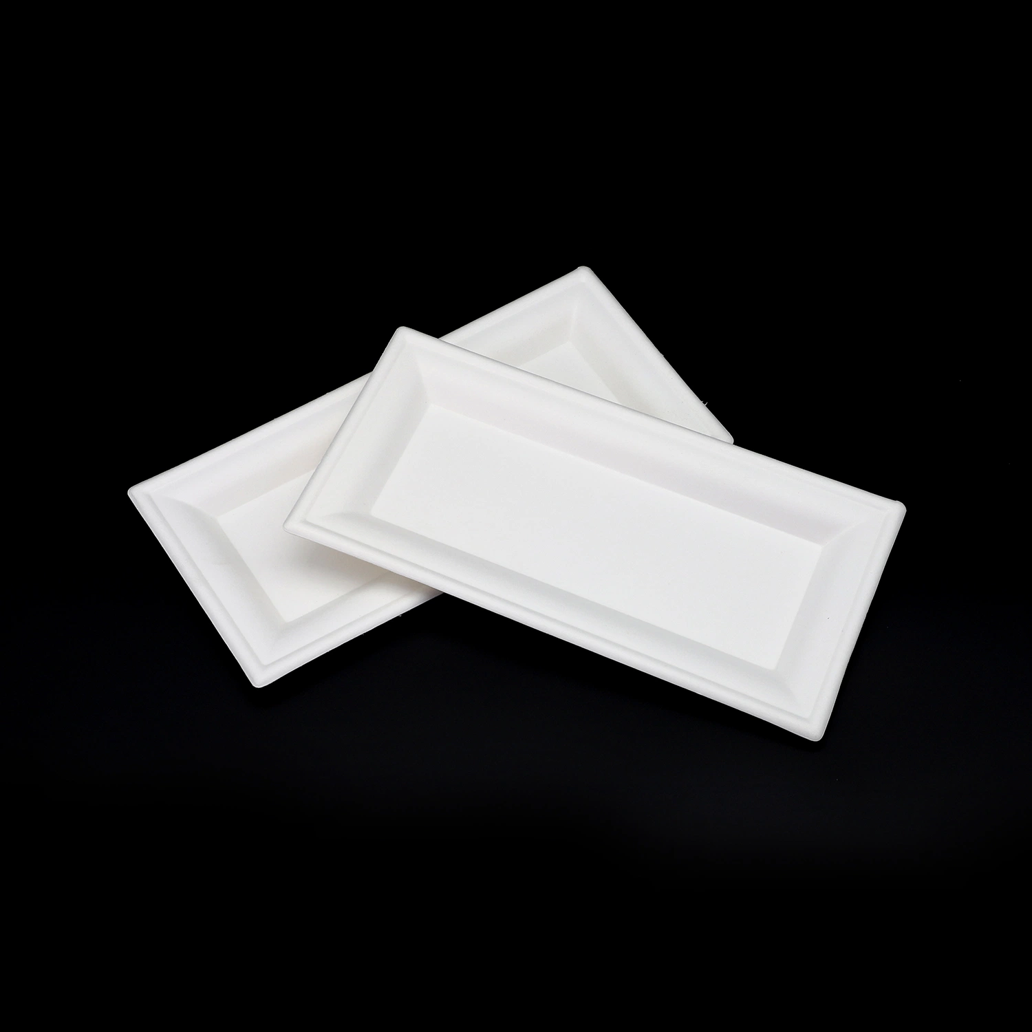 White Compostable Paper Square Plate for Fruit