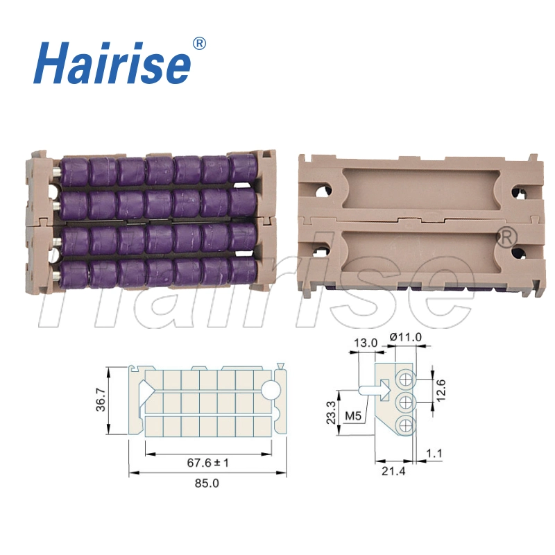 Conveyor Plastic End Low Friction Accumulation Roller Transfer Plate Used for Package & Logistic Industry