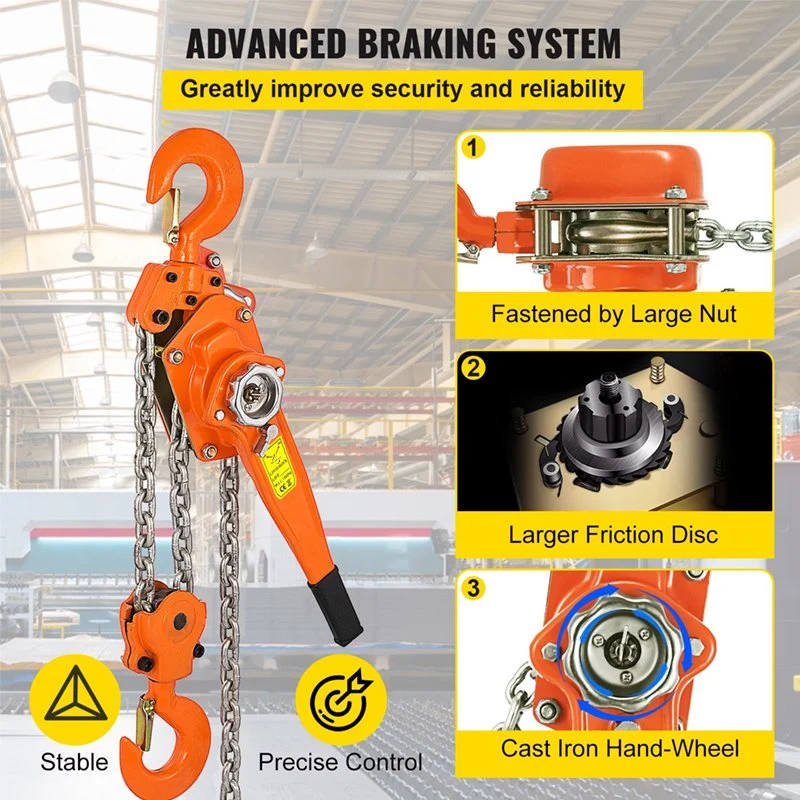 Rayvanbo Chain Block 1 Ton 2 Ton 3 Ton 5 Ton 6 Ton Lever Block (Hoist) for Sale From China Manufacturer Chain Block