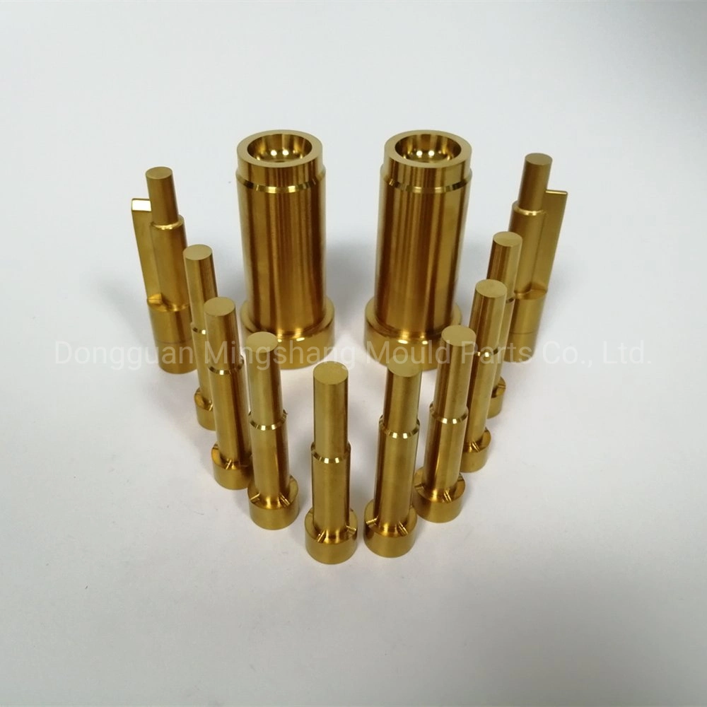 Precision Lathing Hardeness Brass Mold Core Insert Parts with Electric Spark Discharge for Shower Gel Plastic Bottle Cap