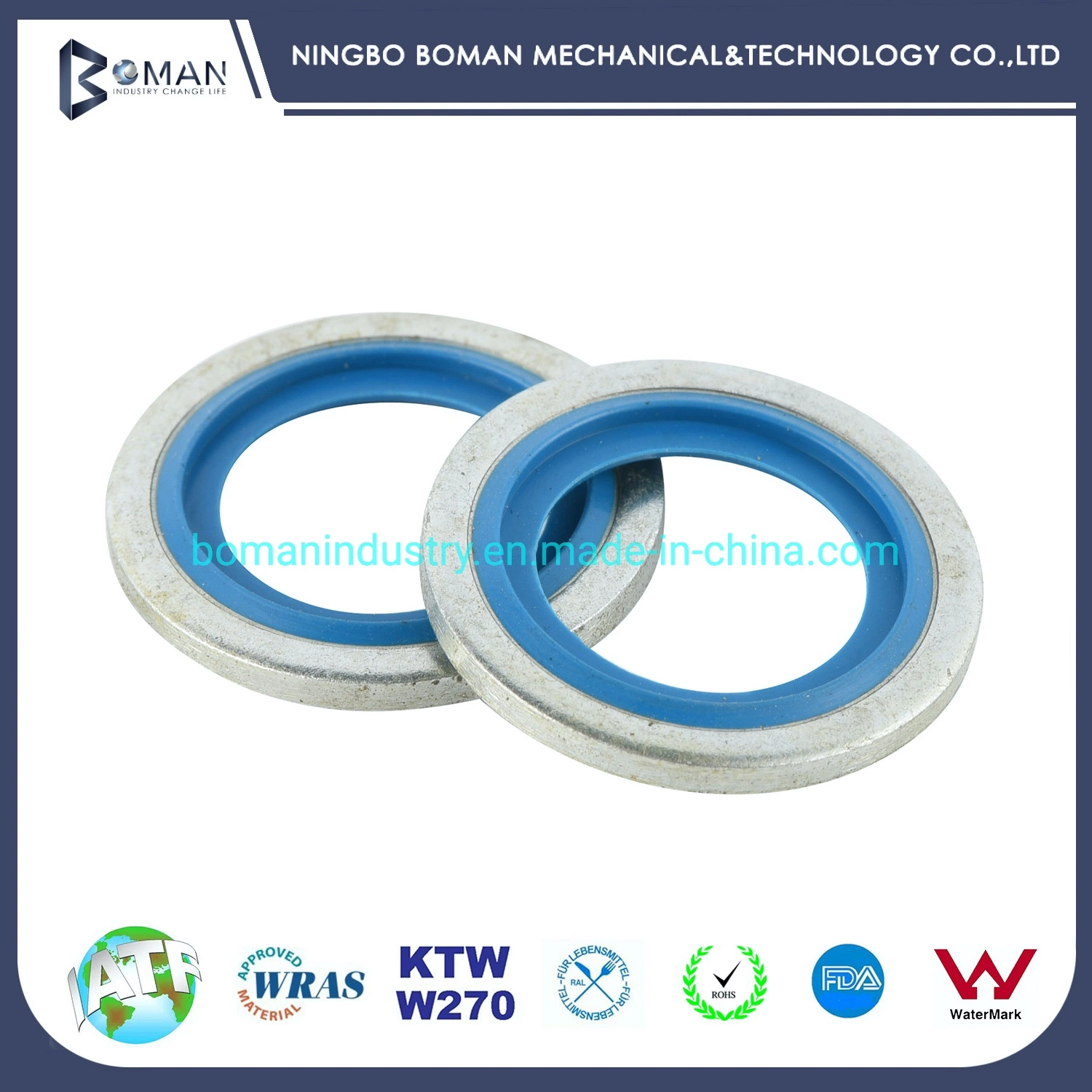 FKM EPDM Silicone O Ring Oil Seal Gasket Zinc Plated Bonded Seal