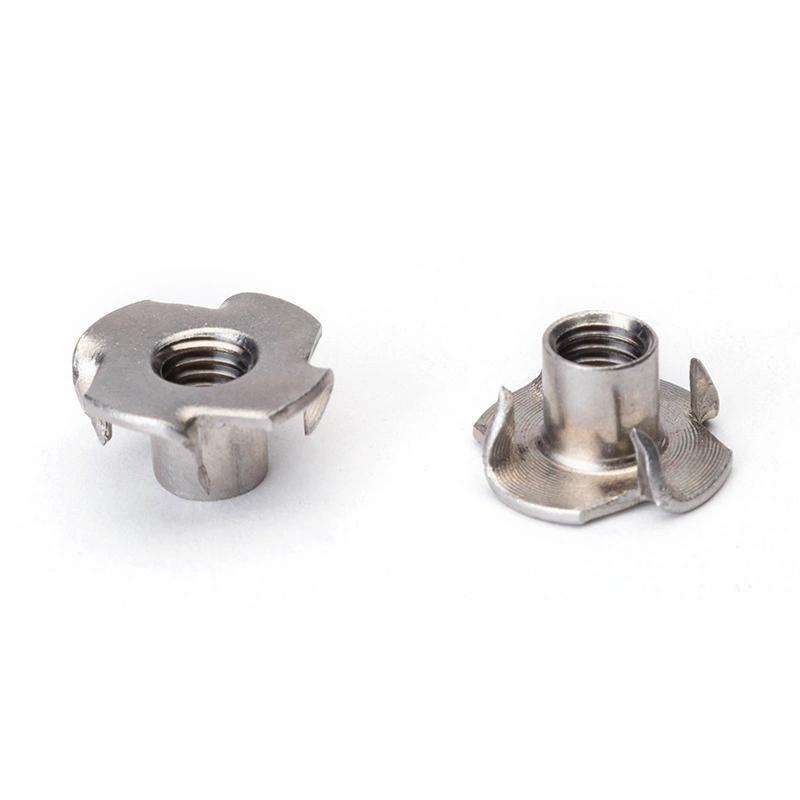 Custom Carbon Steel Zinc Plated T Nut Stainless Steel Four Jaw T Nut